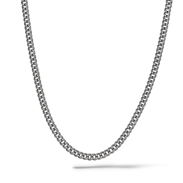 Comete-Halskette aus rhodiniertem 925‰-Silber, Stahl, weißen Zirkonen UGL768