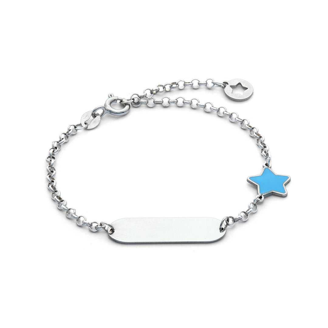 Comete zilveren armband met blauwe ster BRA259