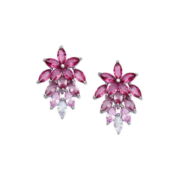 Comete Earrings in pink degradé Zircons 925‰ Silver ORA212