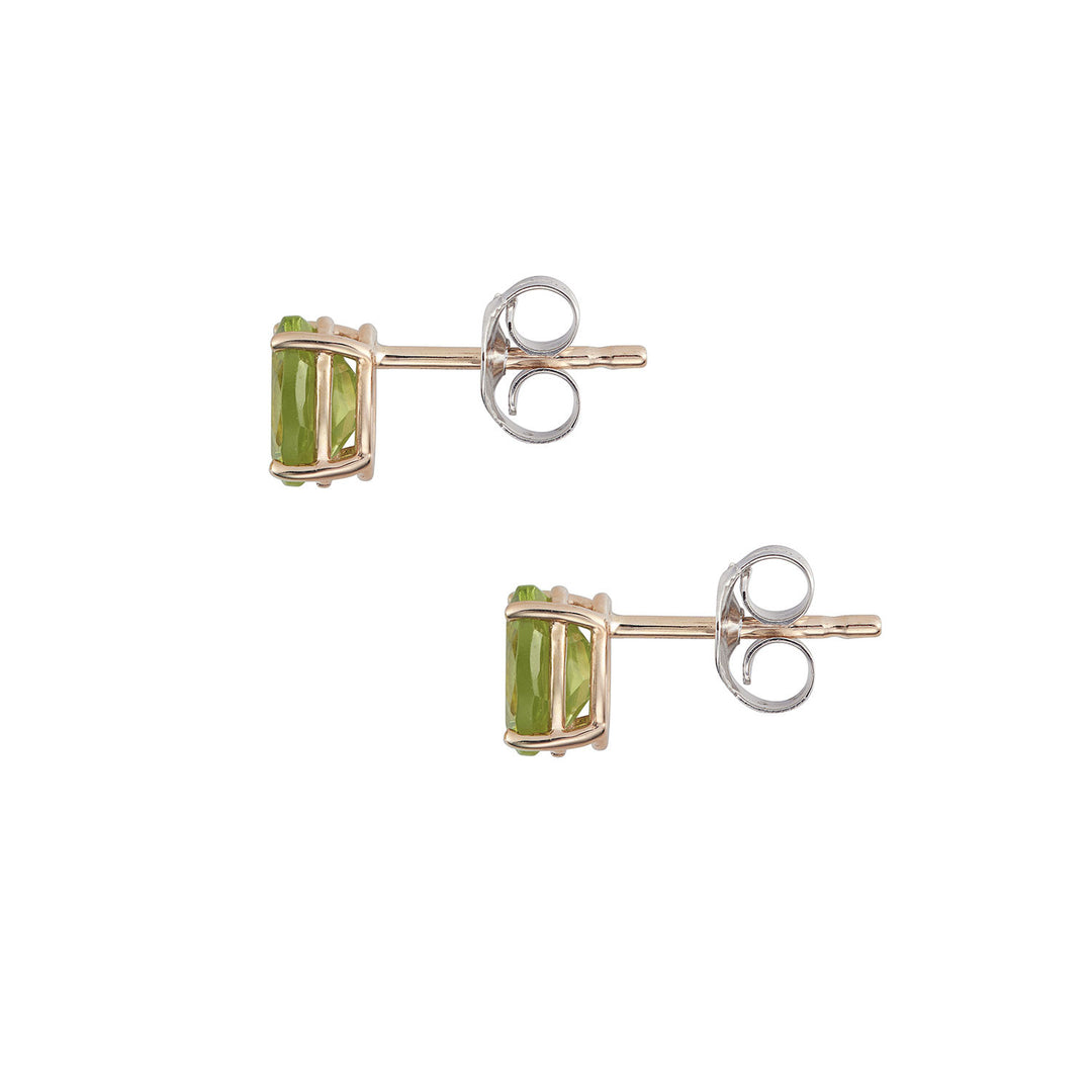 Comete Ovale oorbellen in 750‰ roségoud en Peridot ORB1112