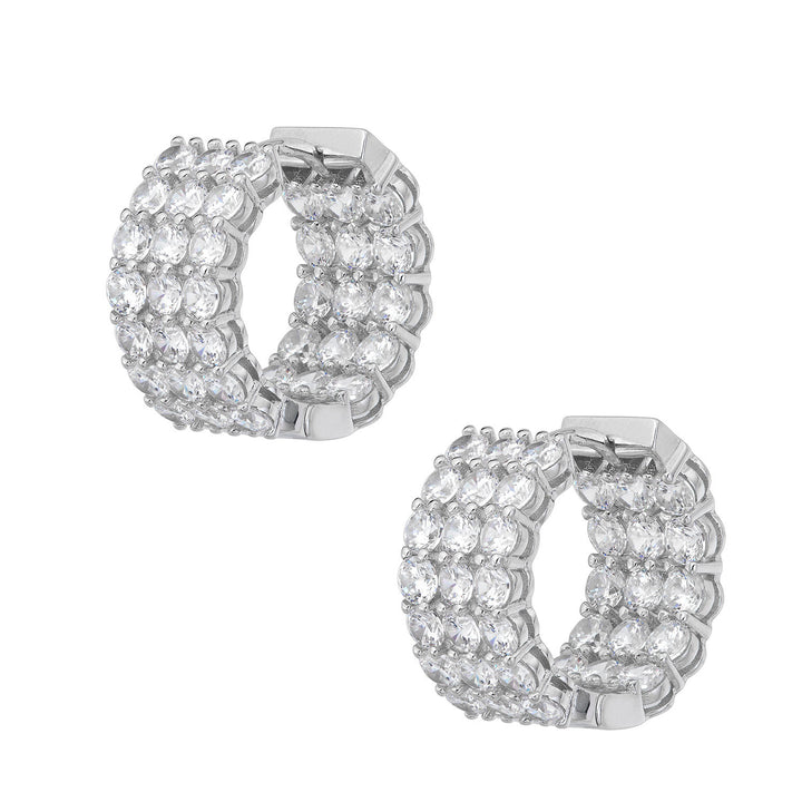 Comete Earrings in 925‰ Silver and Zircons ORA200