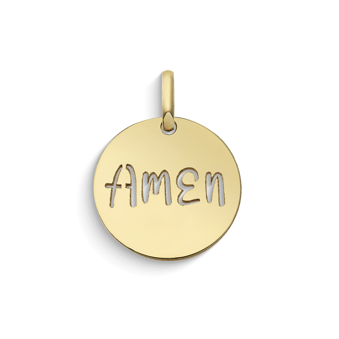 Comets Round Amen-hanger in 375‰ geelgoud KCOB008