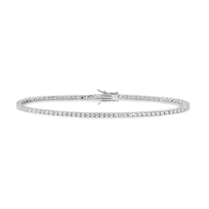 Comete Tennis in Silver and white zircons BRA175M16