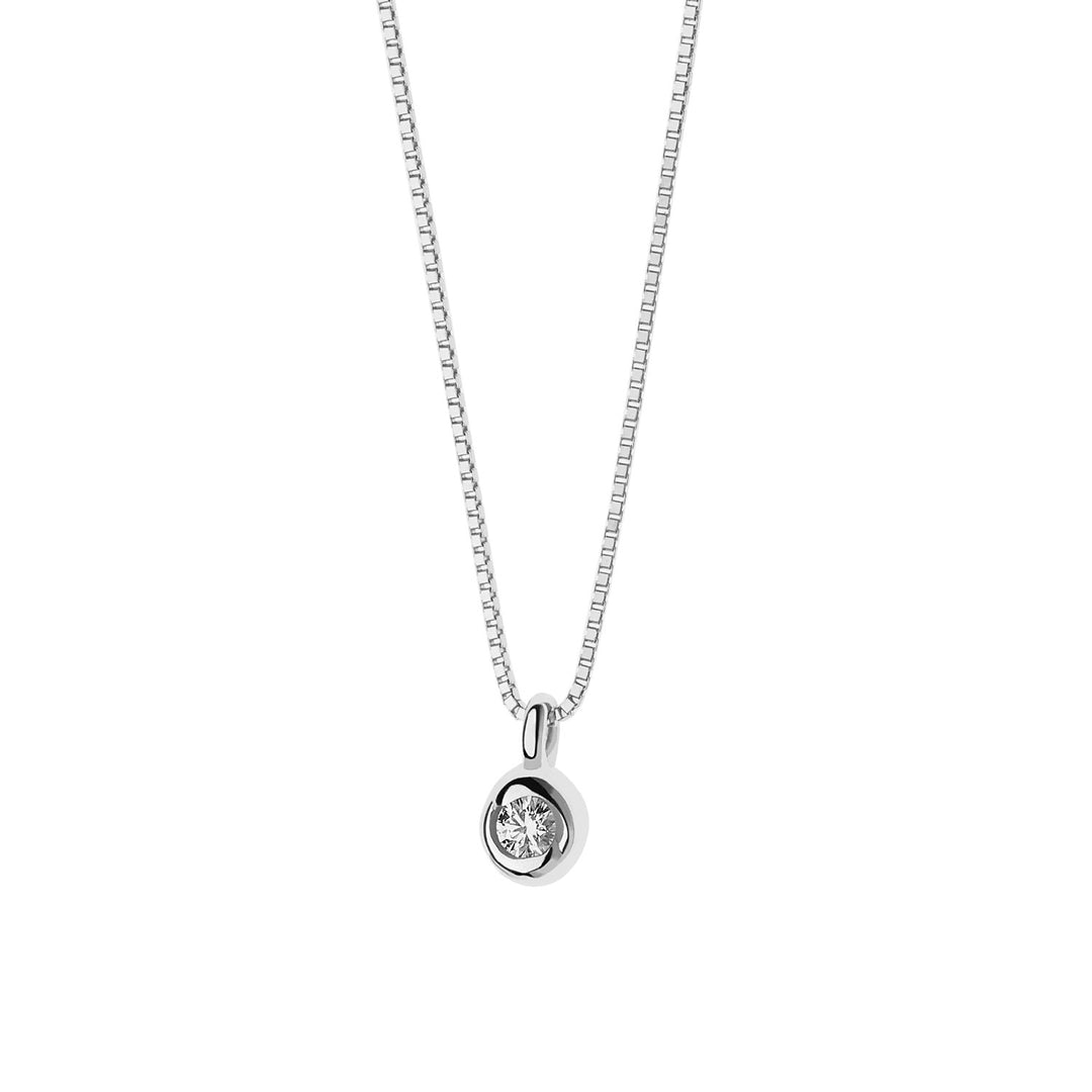 Comete Punto Luce ketting in goud met diamanten GLB1228