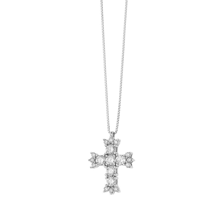 Comete gouden en diamanten kruisketting GLB1381