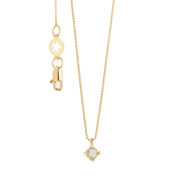 Comete Necklace Diamond light point in Gold and Diamond GLB1537