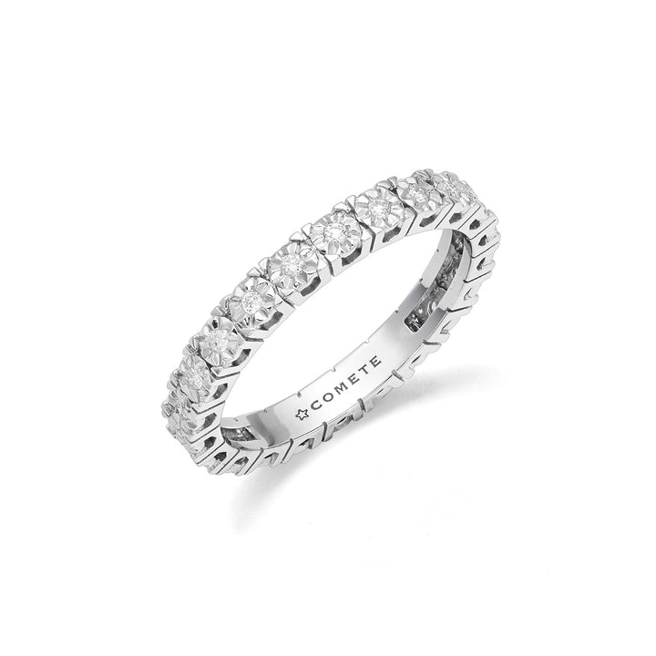 Comete Ring in 750‰ white gold and white diamonds ANB2685M13
