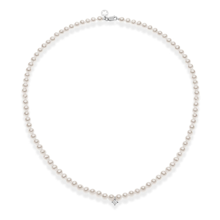Comete Acquadolce parelketting in goud en diamant FWQ320