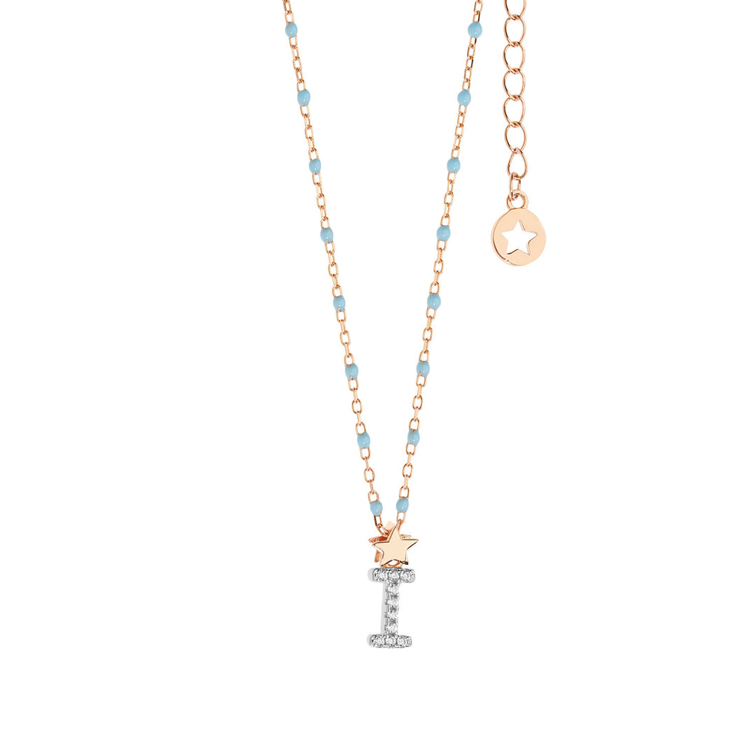 Comete Silver Necklace Letter I GLA181
