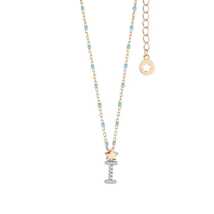 Comete Silver Necklace Letter I GLA181