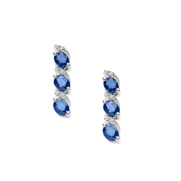 Comete Trilogy Earrings with Sapphires and Diamonds ORB1088