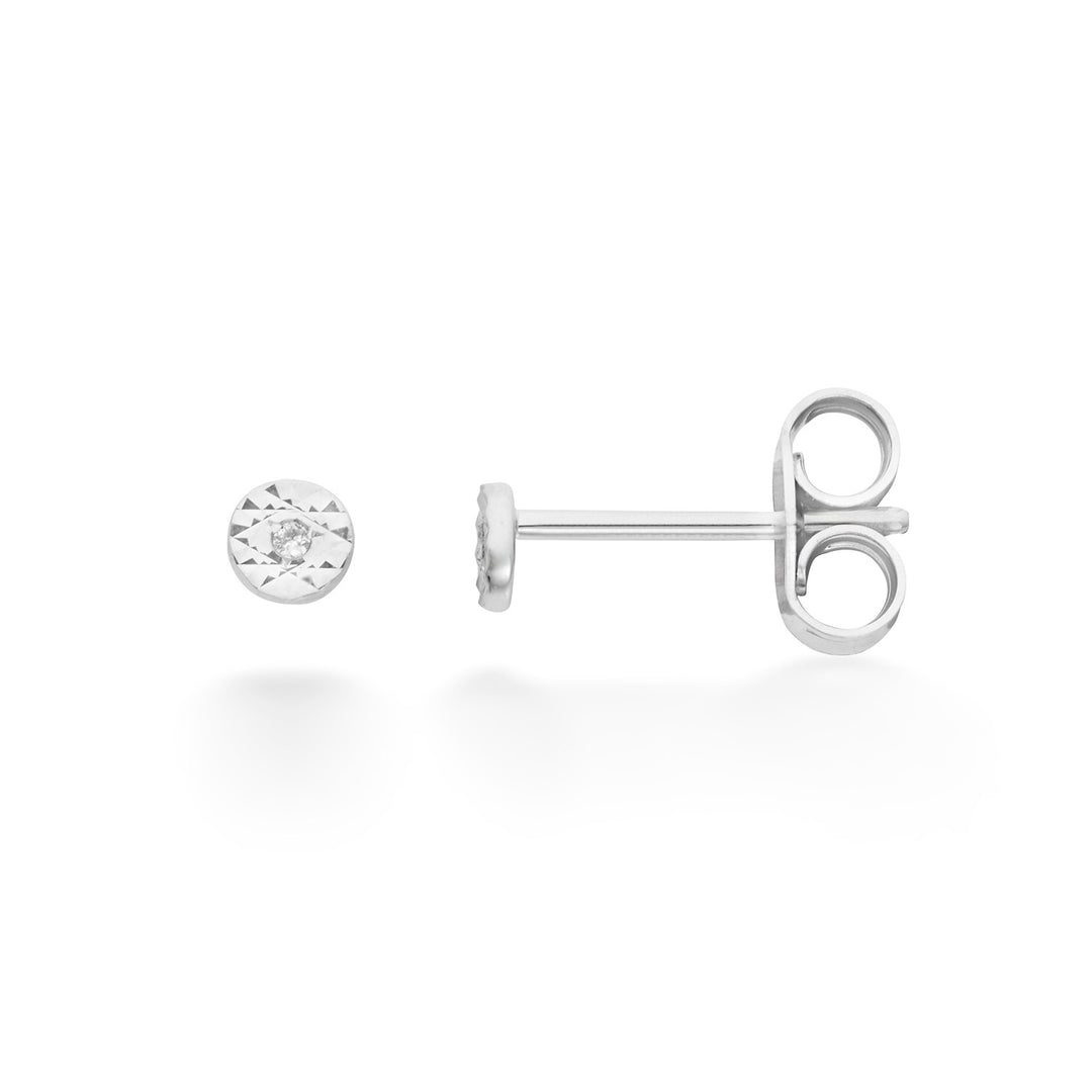 Comete Oorbellen in 375‰ witgoud en diamanten KORB1024