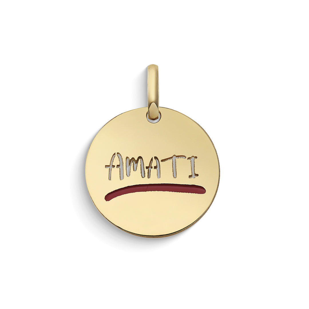 Comete Amati round pendant in 375‰ yellow gold KCOB031
