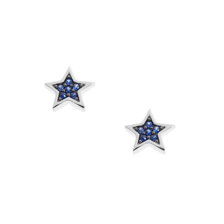 Comete Oorbellen in witgoud en blauwe saffieren ORB968