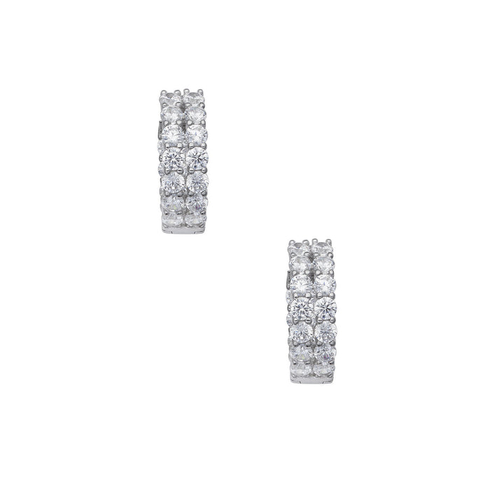 Comete Earrings in 925‰ Silver with White Zircons ORA199