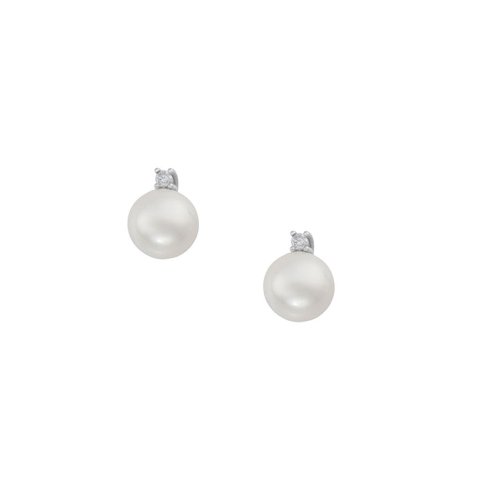Comete Earrings with Pearl in Gold and Diamond ORP763