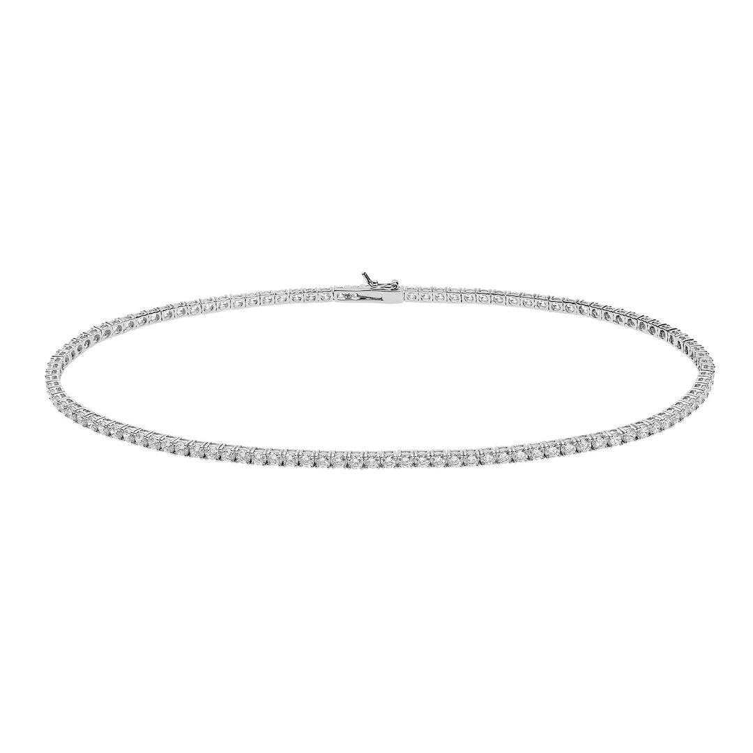 Comete Tennisketting in zilver en witte zirkonen GLA247M40