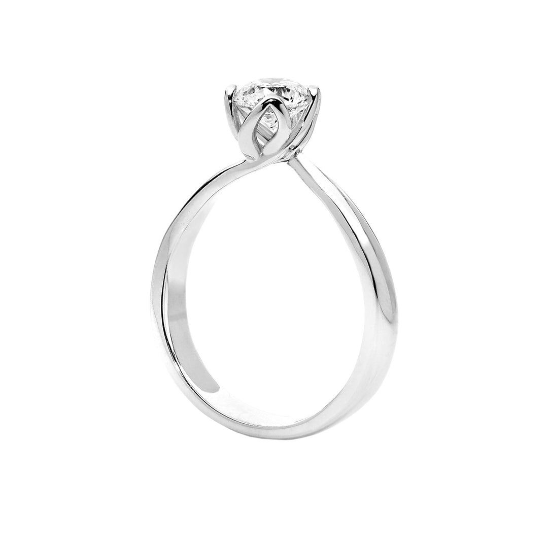 Kometen Solitaire bloemblaadjes in goud en diamant ANB2201