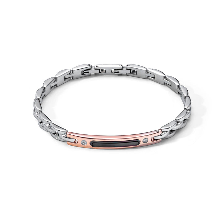 Comete-armband van staal, PVD met zirkonen UBR1032
