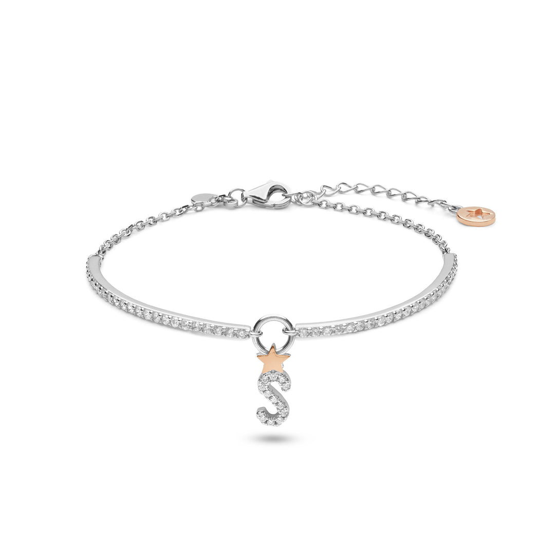 Comete Silver Bracelet Letter S BRA195