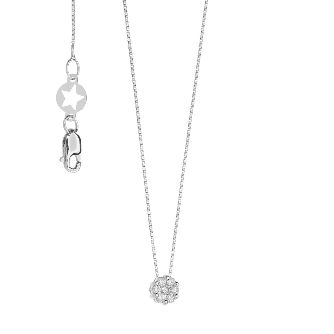 Comete ketting in rosé goud met diamanten GLB1549