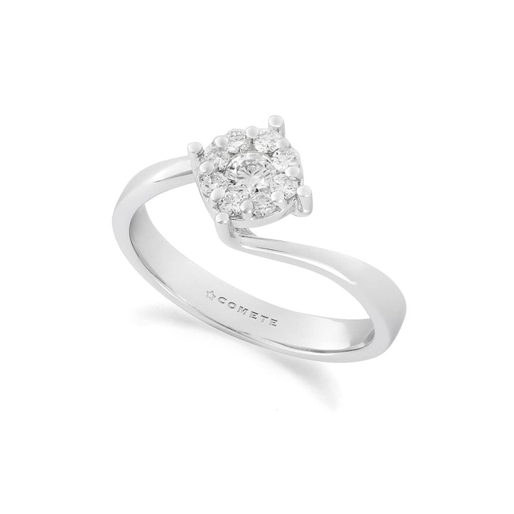 Comete Ring in 750‰ white gold and white diamonds ANB2758