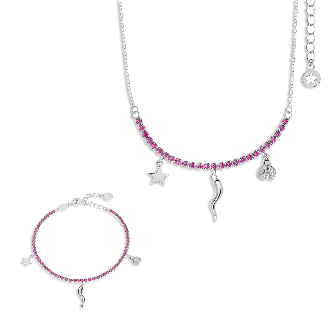 Comete ketting en armband in zilver met hoorn, Talisman-collectie KIT255250