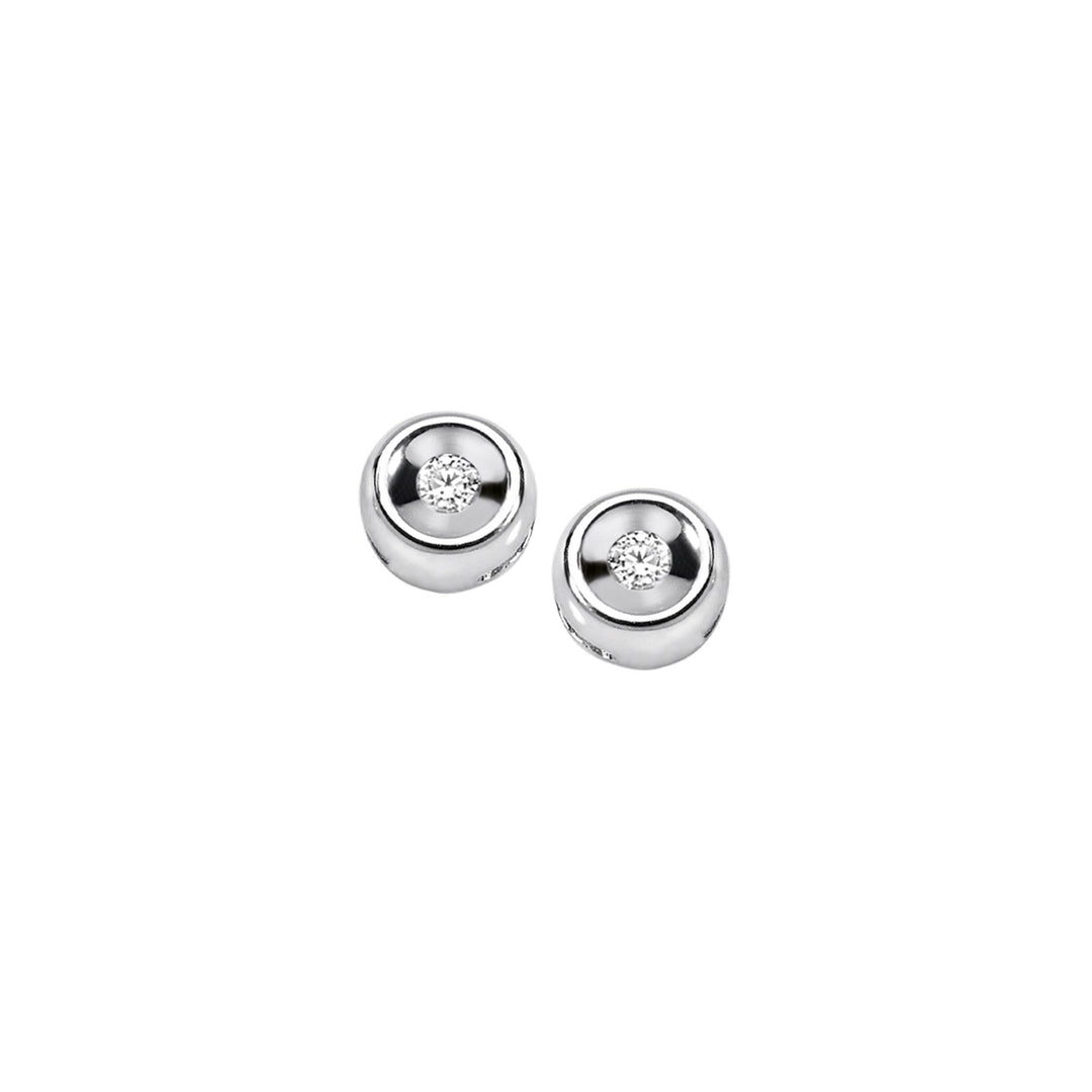 Comete Round light point earrings in gold and diamonds ORB901