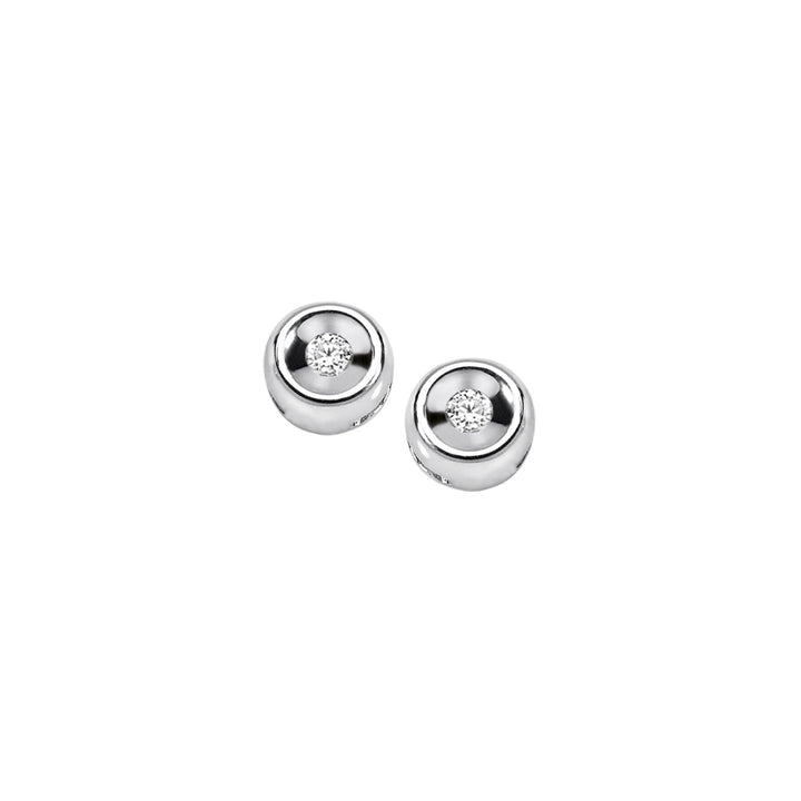 Comete Round light point earrings in gold and diamonds ORB901