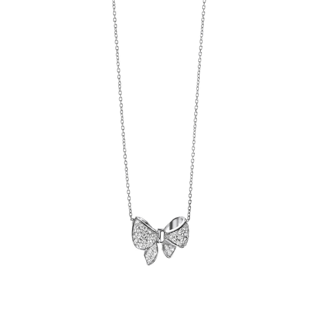 Comete Necklace in white gold Bow with Diamonds GLB793