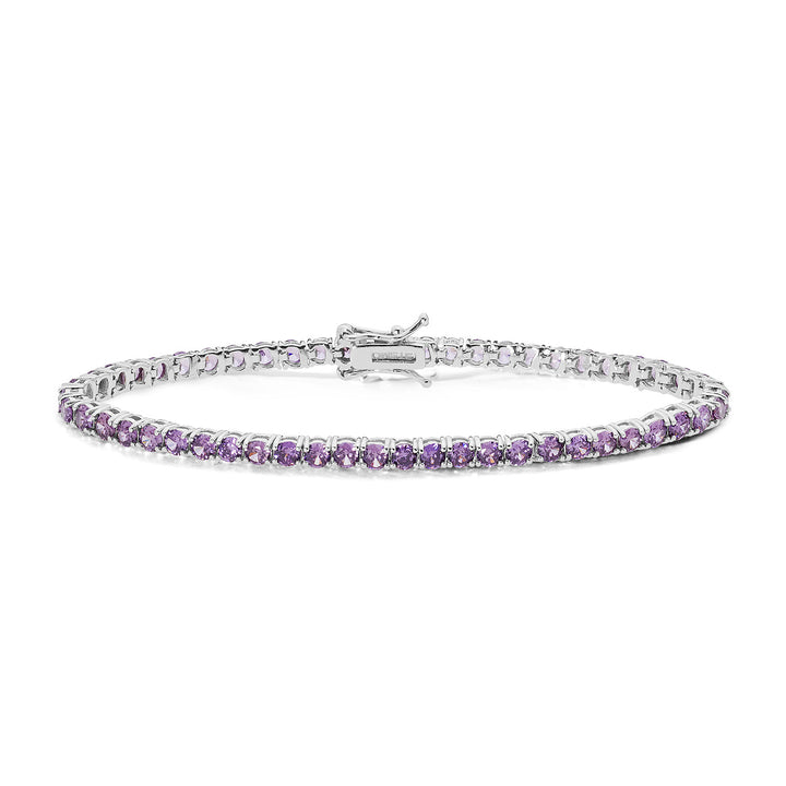 Comets Tennis in Silver and Purple Amethyst zircons BRA238M18