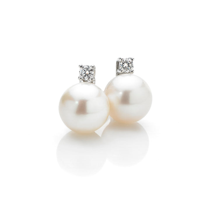 Comete Light Point Ohrringe Akoya-Perlen in Gold und Diamanten ORP561