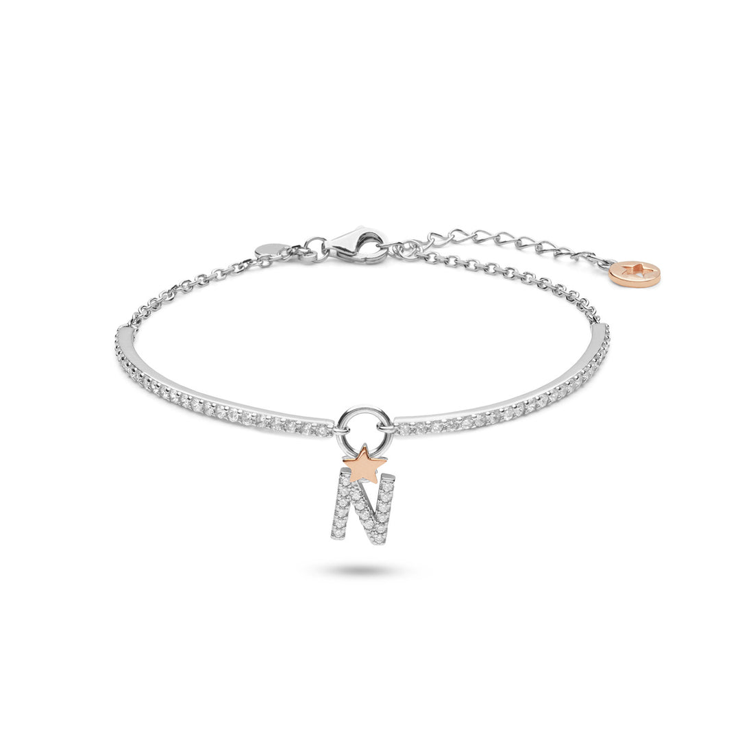 Comete Zilveren Armband Letter N BRA190