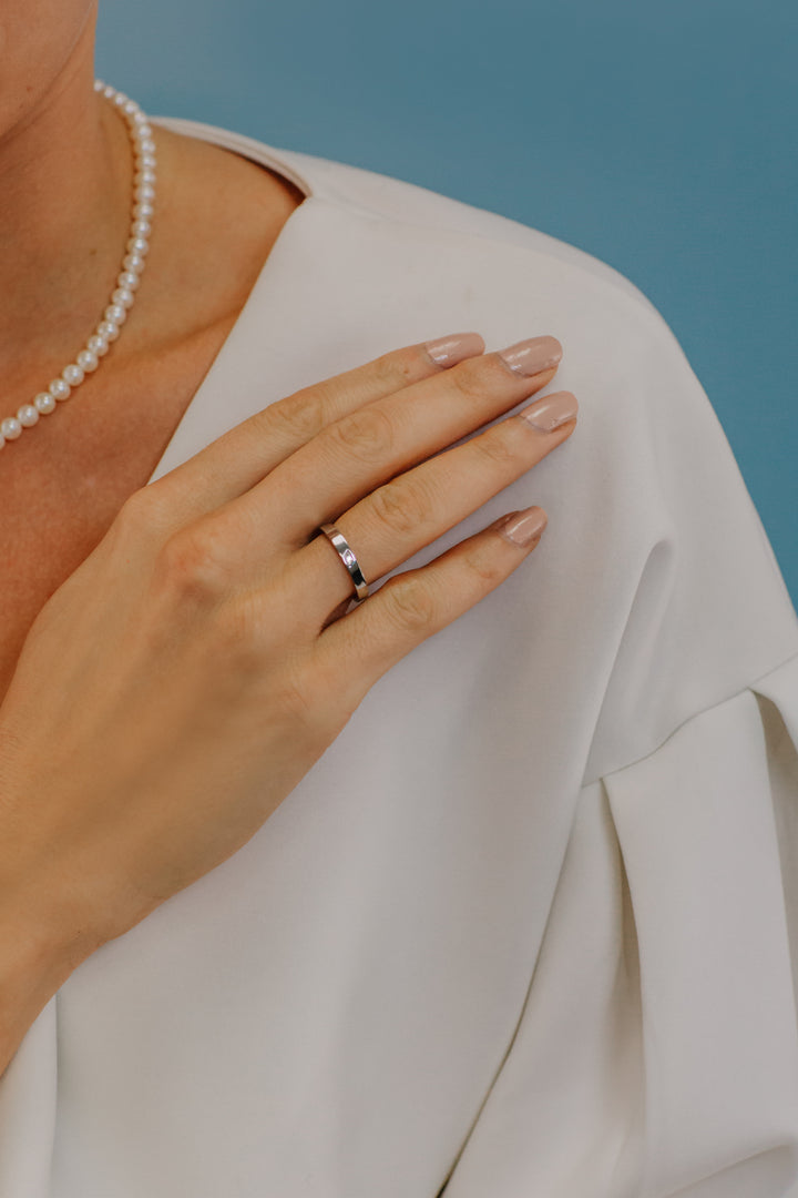 Comete Silver Ring Ring Internal Heart Woman ANG111M13
