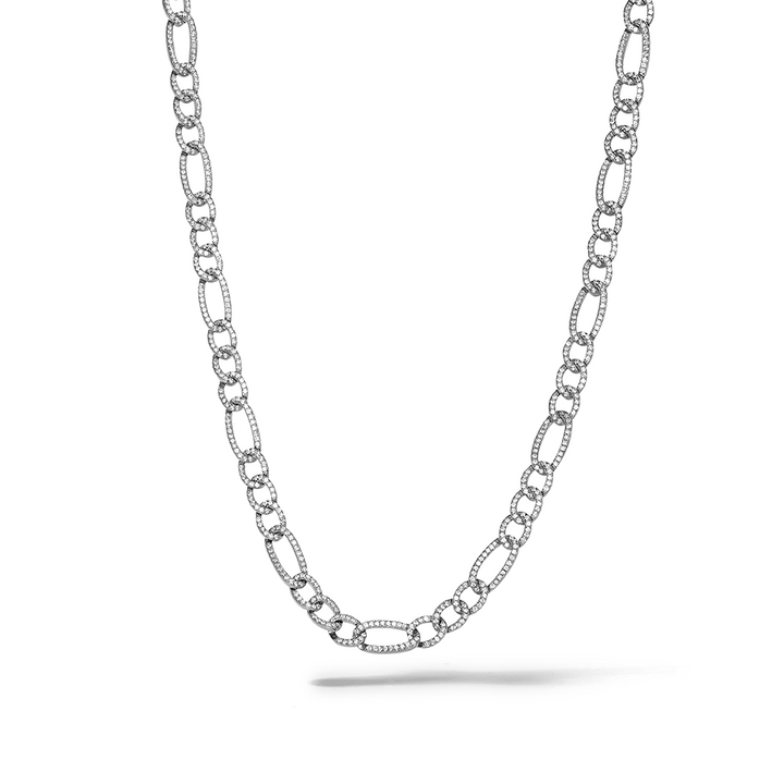 Comete Necklace in rhodium-plated 925‰ silver, white zircons UGL766
