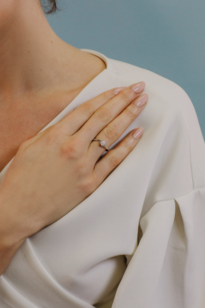 Comete roségouden ring met diamanten ANB2645