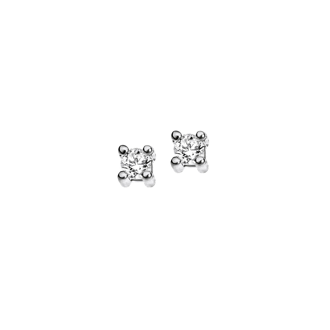 Comete Four Claw Light Point Earrings in Gold and Diamonds ORB893