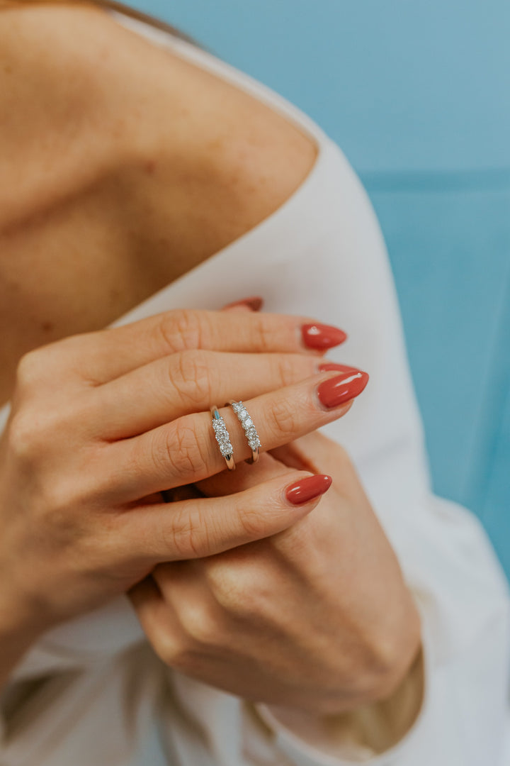 Comete-ring van 750‰ goud en diamanten ANB2731