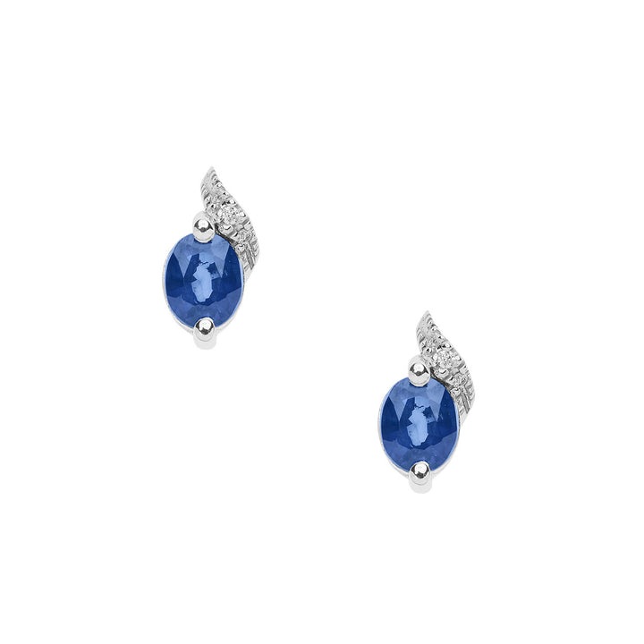 Comete Earrings with Sapphires and Diamonds in white gold ORB1086