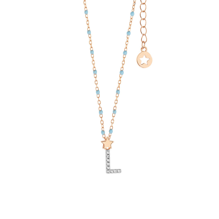 Comete Silver Necklace Letter L GLA184