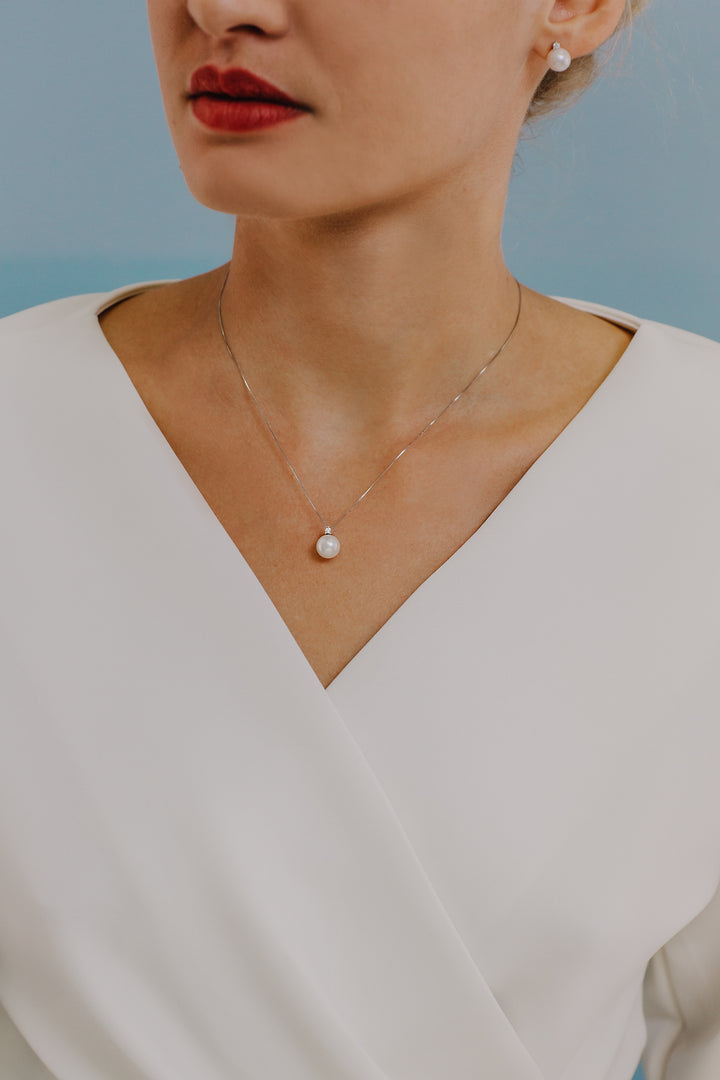 Comete Light Point Perlenkette aus Gold und Diamant GLP585