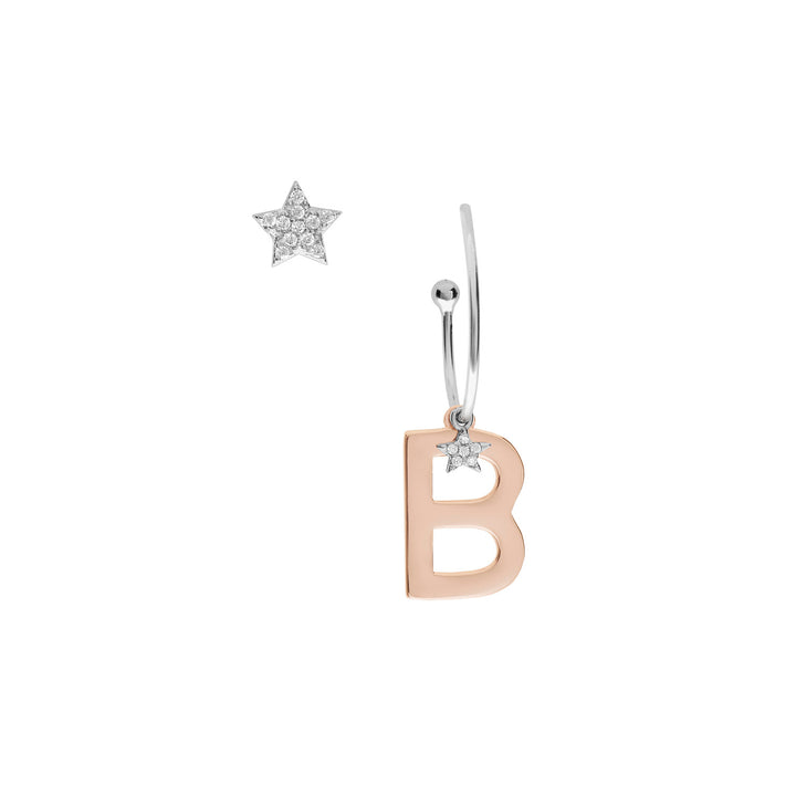 Comete zilveren oorbellen letter B ORA149