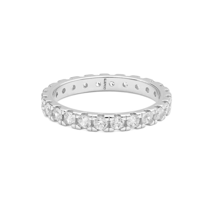 Comete Ring in Silver and white zircons UAN122S