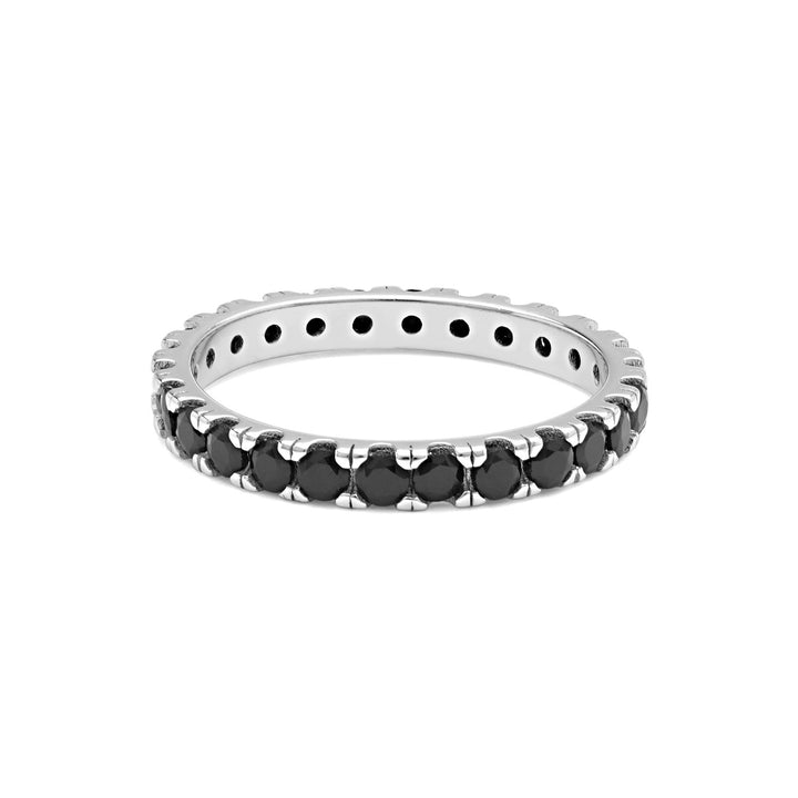Comete-Ring aus Silber und schwarzen Zirkonen UAN121XL
