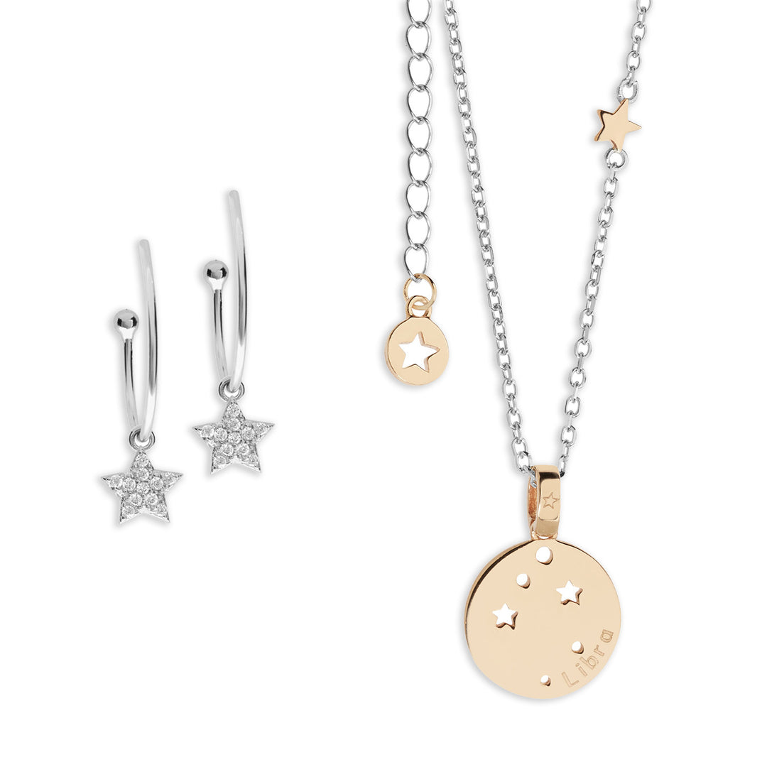 Comets Earrings and Necklace Constellation Libra KIT217174