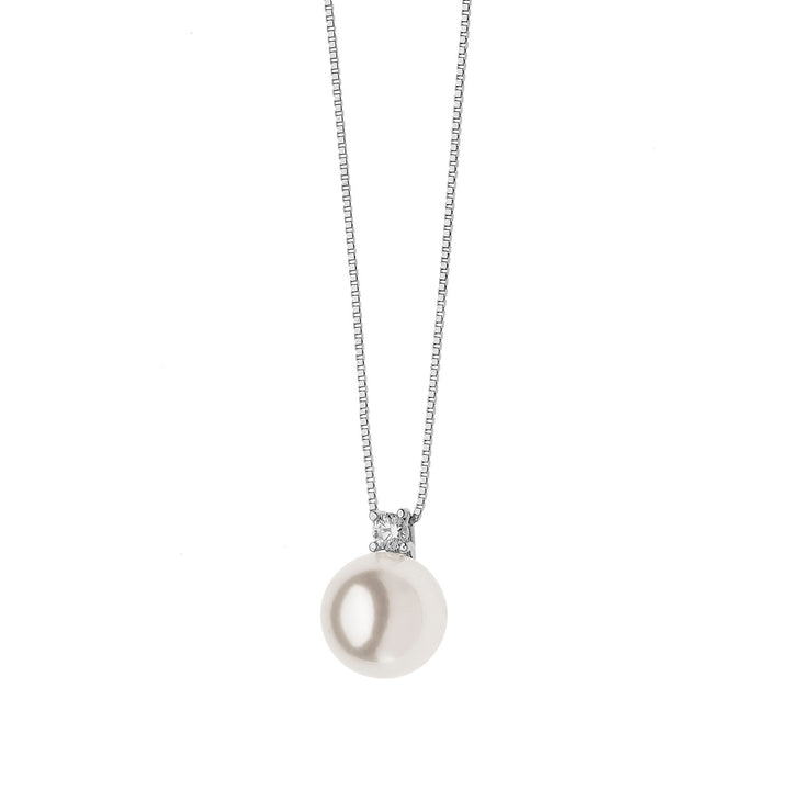Comete ketting Light Point Akoya parel in goud en diamant GLP539