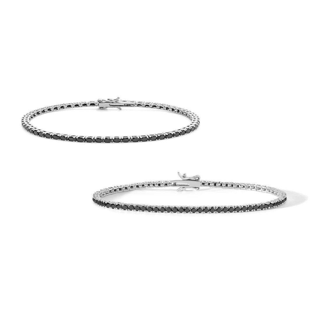 Comete 2 Tennis in 925‰ zilver en zwarte zirkonen UBR898M19993M18