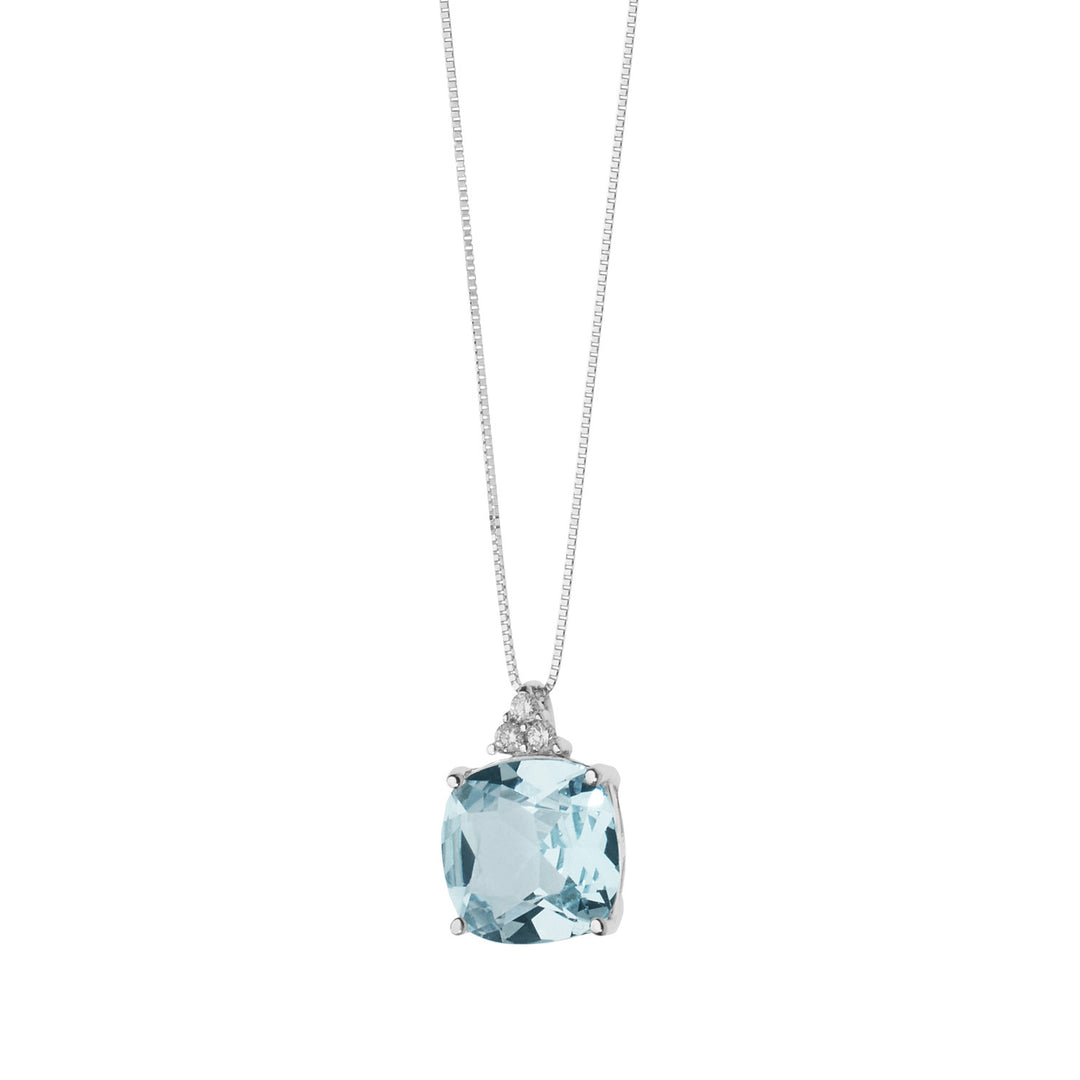 Comete ketting in goud en antiek blauwe topaas GLB1348