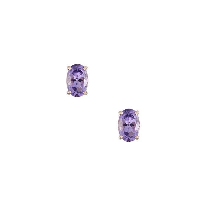 Comete Oval earrings in 750‰ rose gold and amethyst ORB1111
