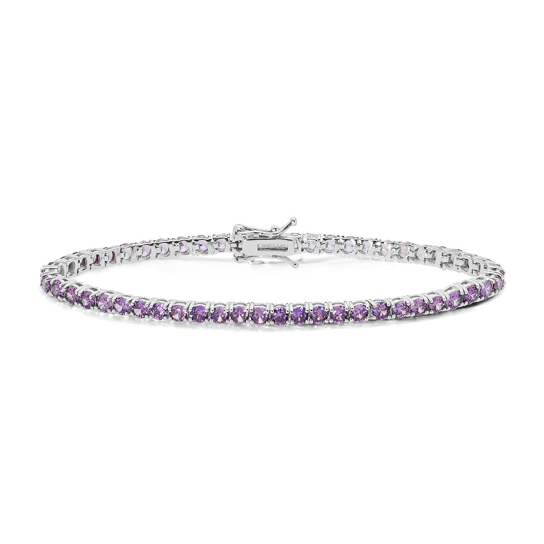 Comets Tennis in Silver and Purple Amethyst zircons BRA238M16